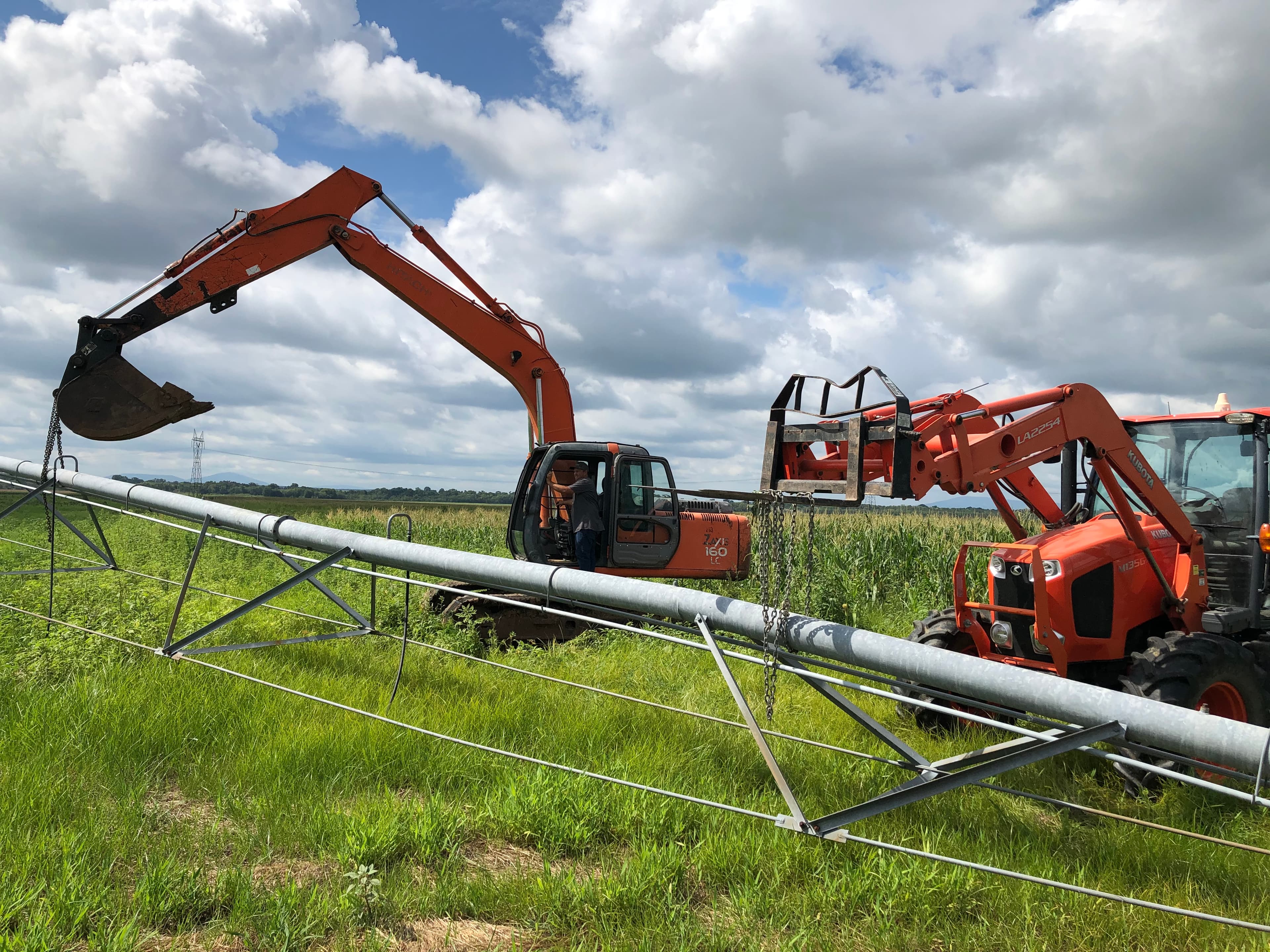 Irrigation equipment repair in field
